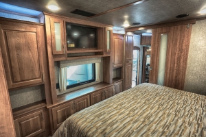 Windows in your Luxury fifth wheel master bedroom